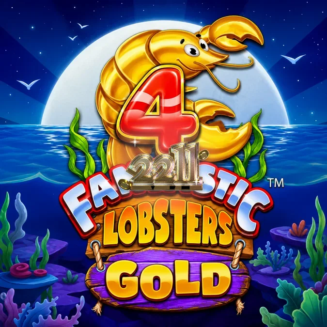 Interface do jogo 4 Fantastic Lobsters Gold com carretéis subaquáticos